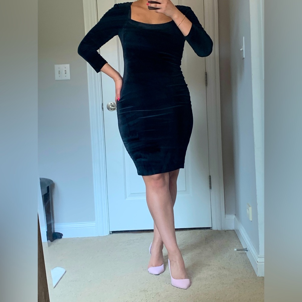 Velvet midi dress